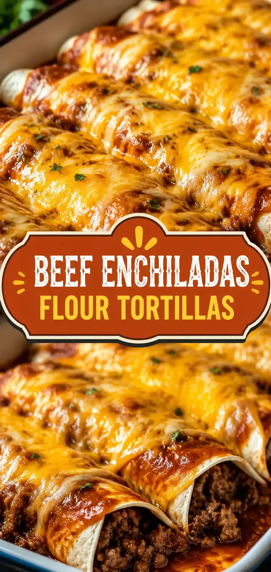 Beef enchiladas with flour tortillas Beef Enchiladas with Flour T