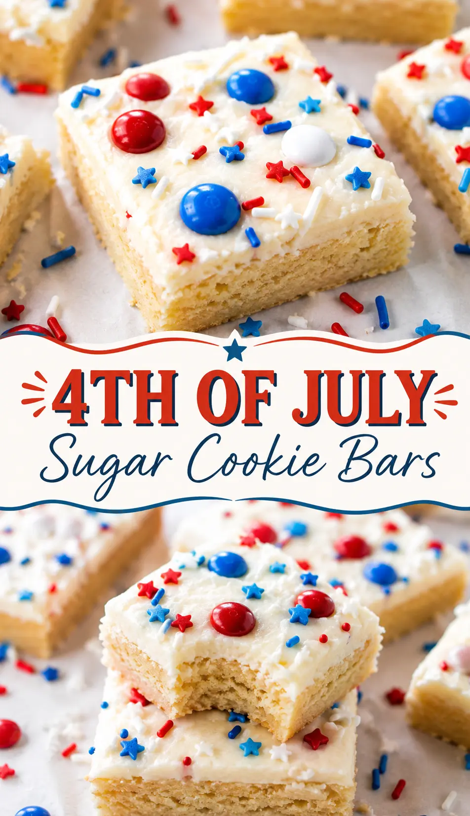 4th of July Sugar Cookie Bars 4th of July Sugar Cookie Bars