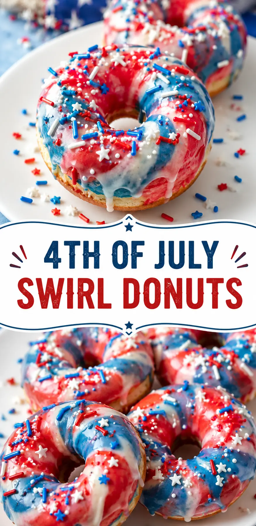 Red White and Blue Donuts