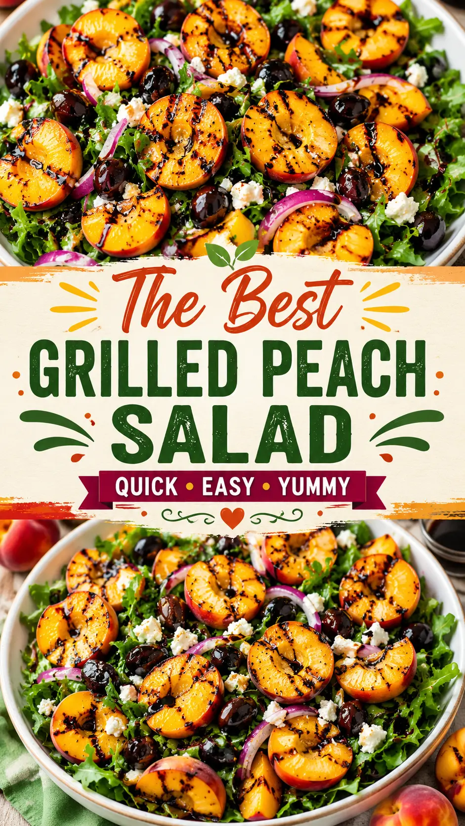 Grilled peach salad c Grilled Peach Salad