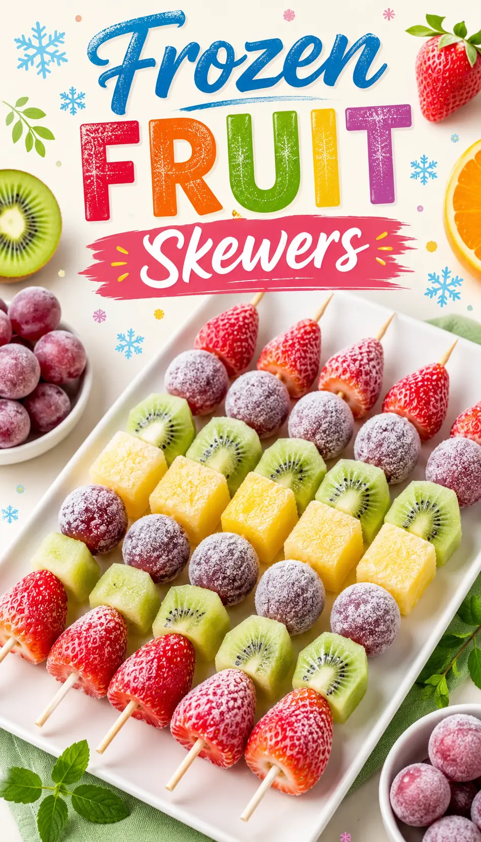 Frozen Fruit Skewers Frozen Fruit Skewers