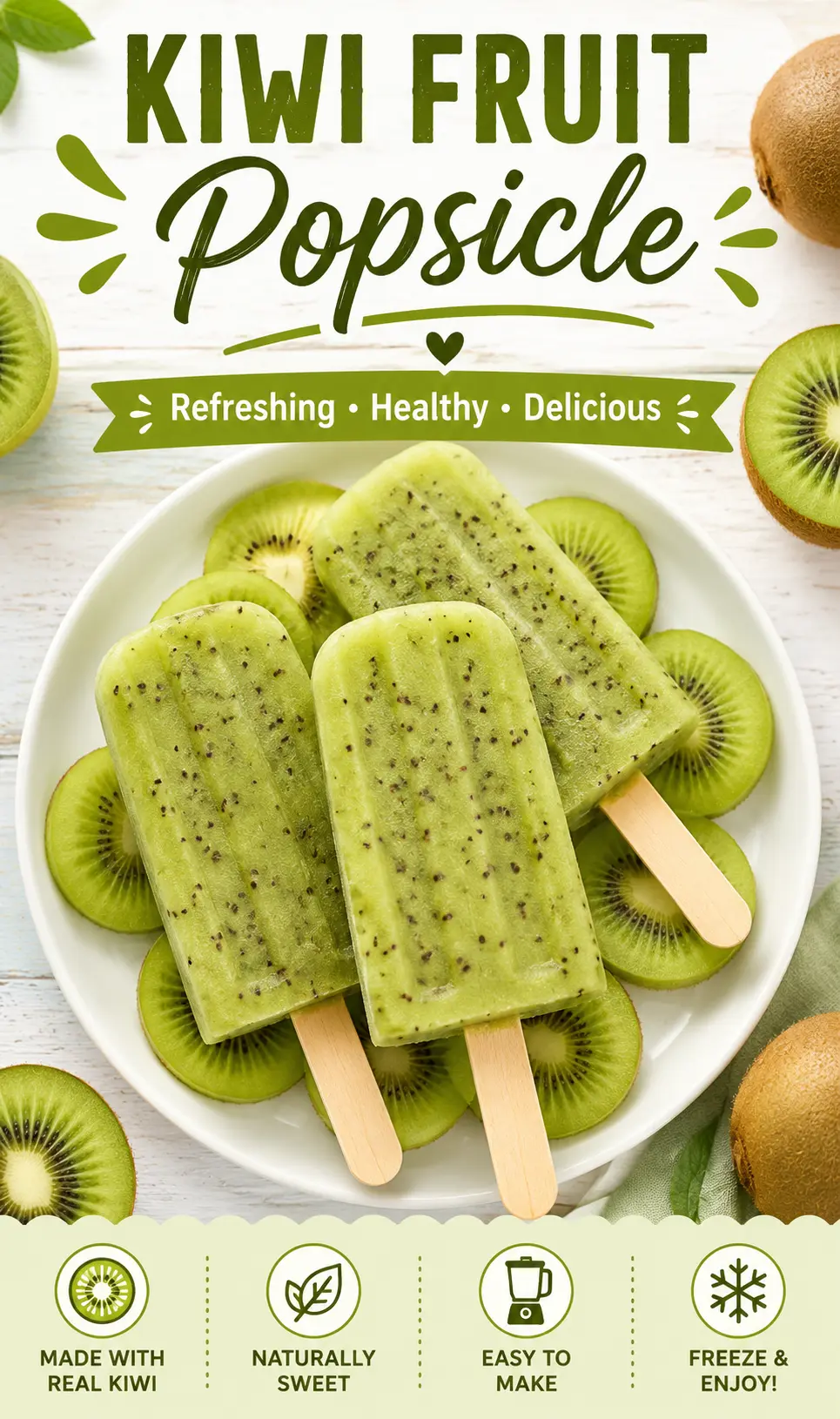 Kiwi popsicles Kiwi Popsicles