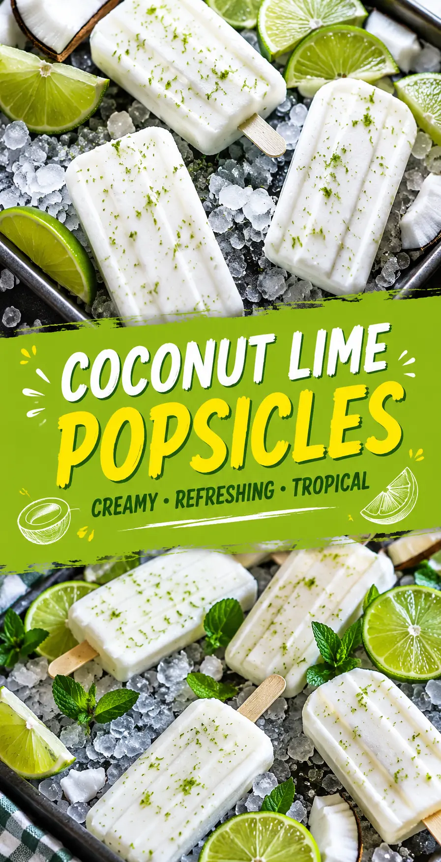 Coconut lime popsicles Coconut Lime Popsicles