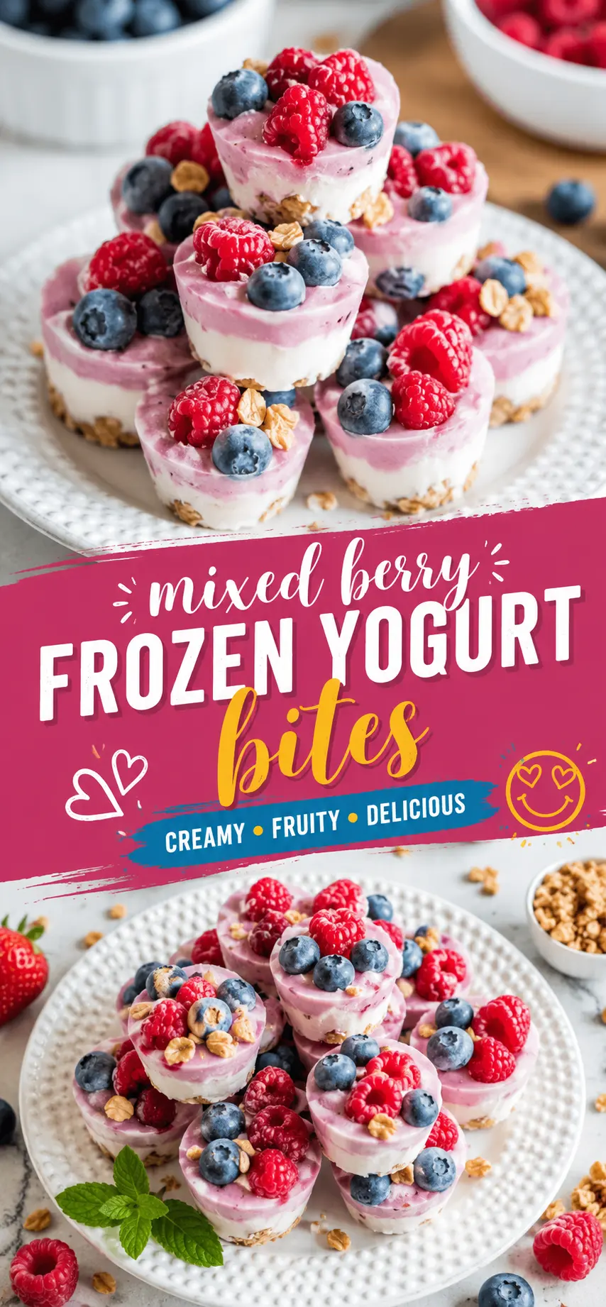 Berry Frozen Yogurt Bites Berry Frozen Yogurt Bites