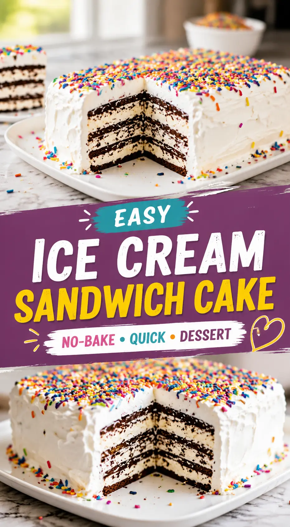 ice cream sandwich cake Ice Cream Sandwich Cake