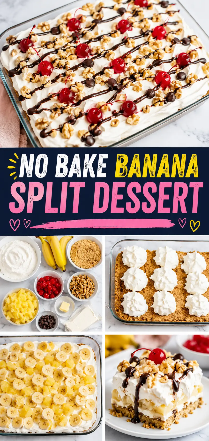 banana split Banana Split Dessert Recipe