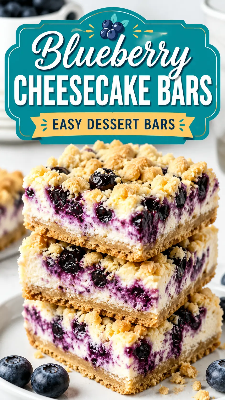 Lemon Blueberry Cheesecake Bars