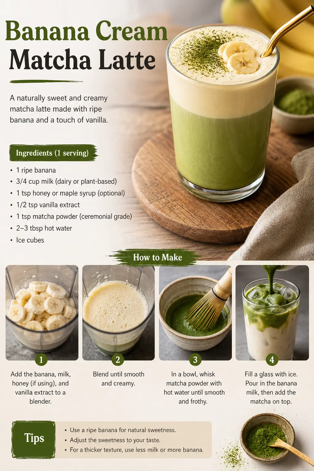 Banana Matcha Latte