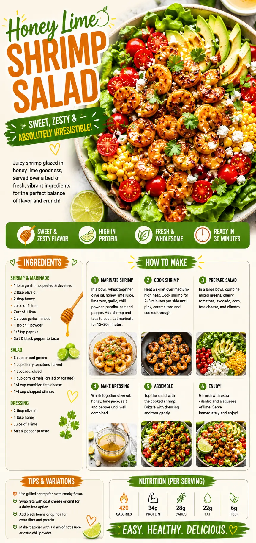 Honey Lime Shrimp Salad