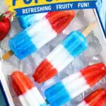 red white and blue popsicles Red White and Blue Popsicles for the Perfect Summer Treat