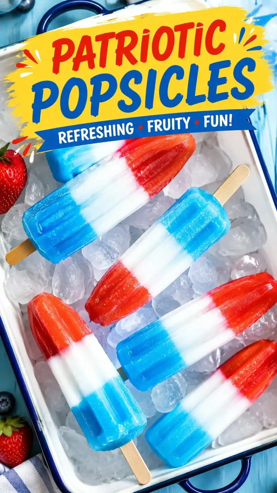red white and blue popsicles Red White and Blue Popsicles for the Perfect Summer Treat