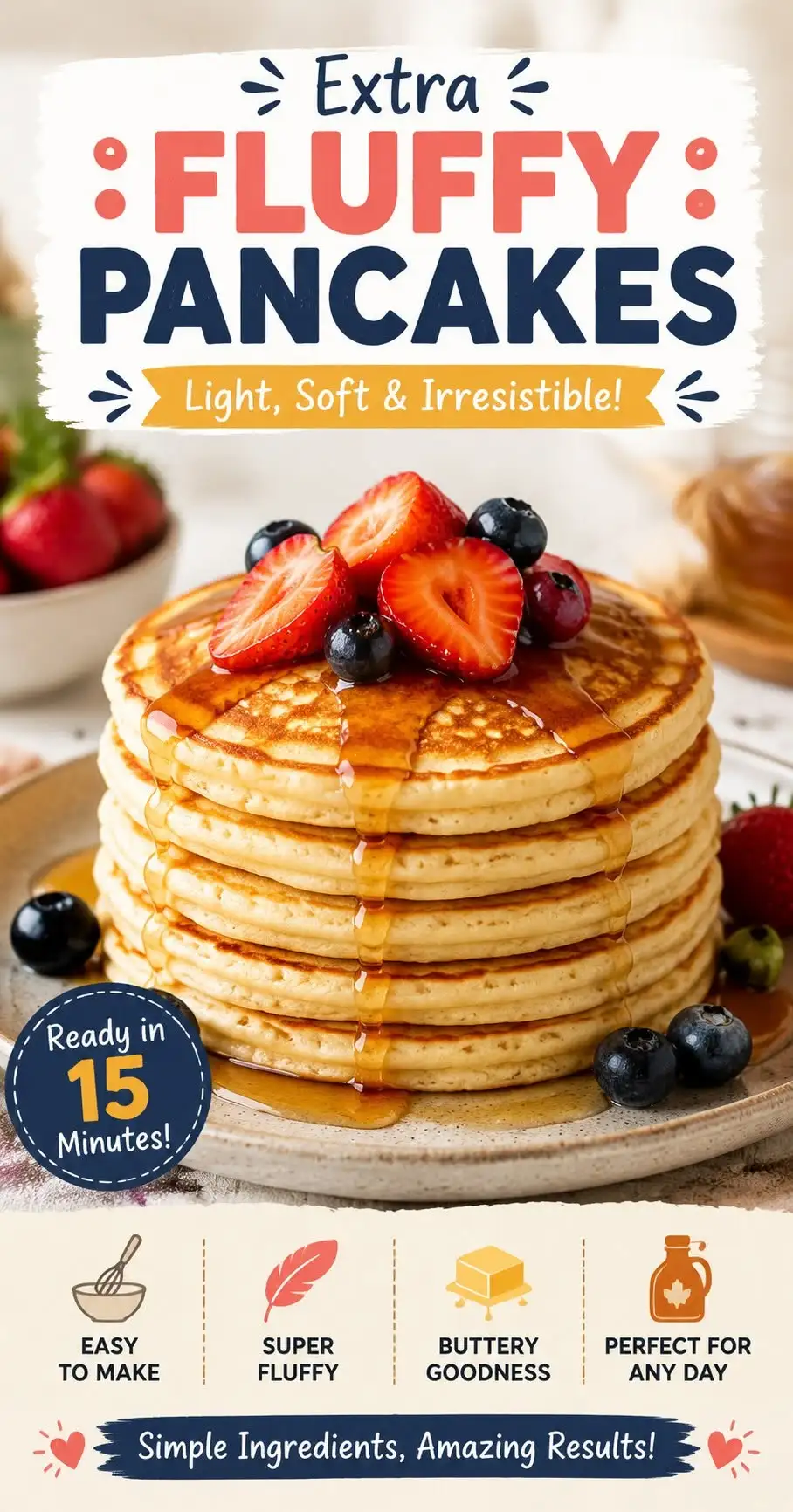 Fluffy pancakes Fluffy Pancakes: The Best Homemade Breakfast Recipe for Perfect Results Every Time