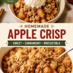 Apple crisp Apple Crisp: The Ultimate Homemade Dessert with a Buttery Oat Topping