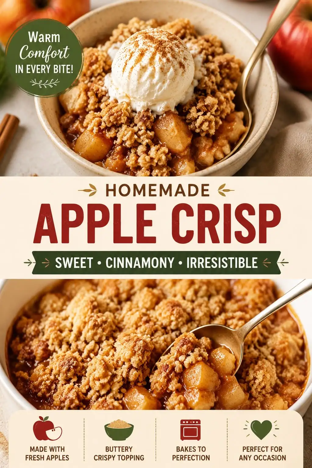 Apple Crisp: The Ultimate Homemade Dessert with a Buttery Oat Topping