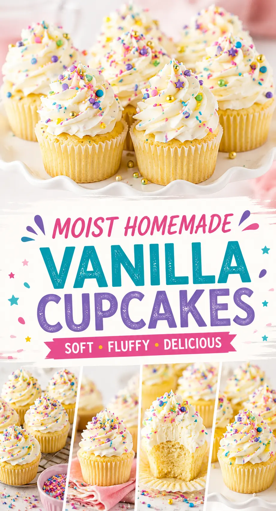 Vanilla Cupcakes: The Best Bakery-Style Vanilla Cupcakes That Stay Moist for Days