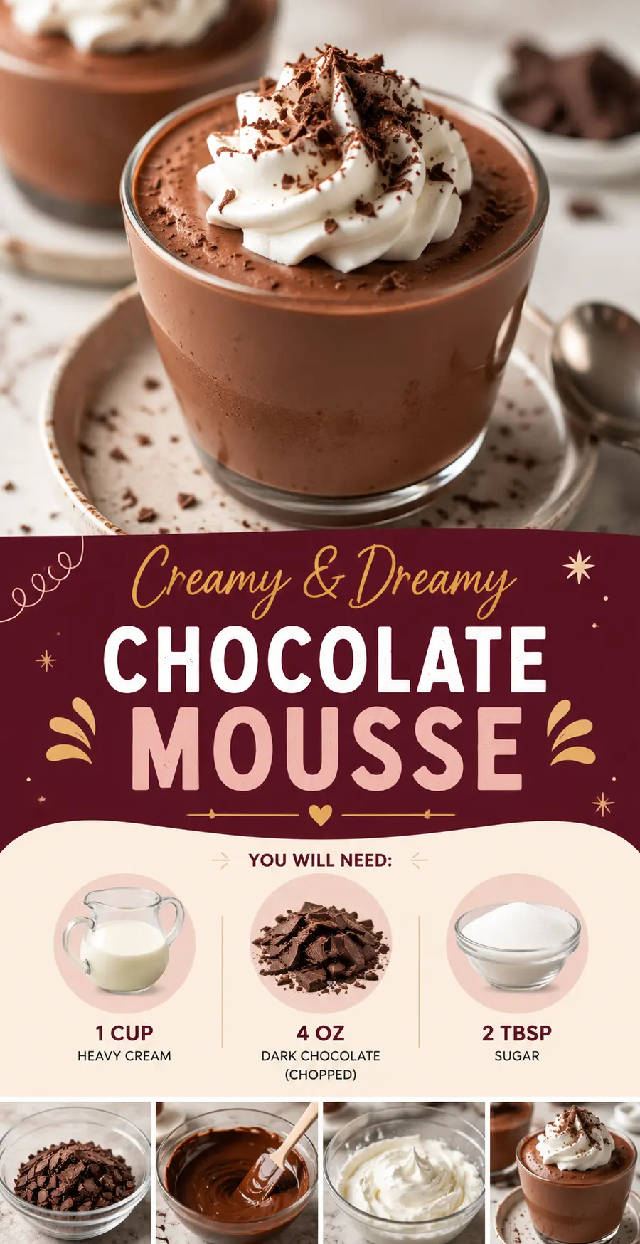 Chocolate Mousse: The Best Beginner-Friendly Chocolate Mousse Recipe