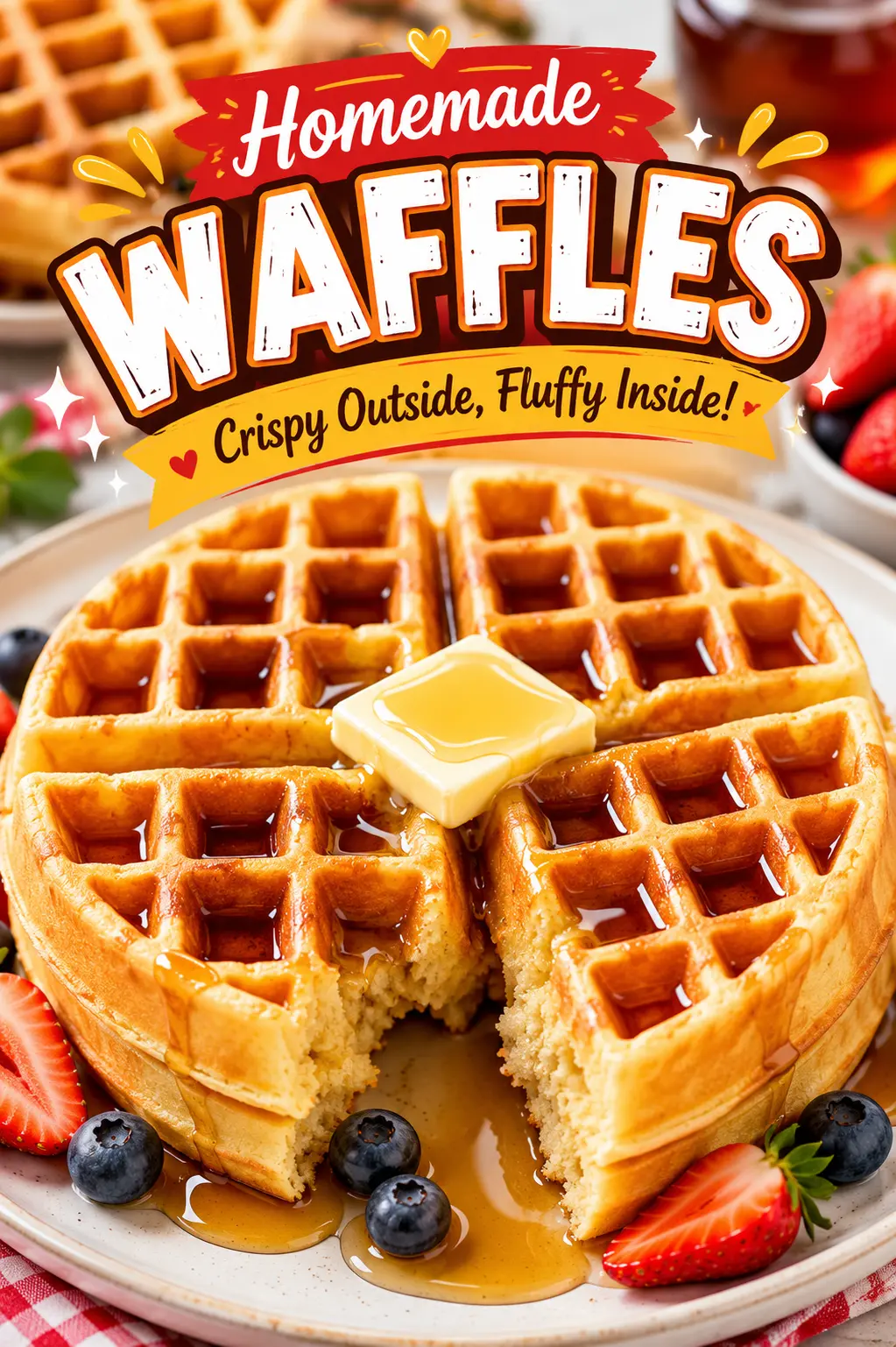 Waffles: The Ultimate Crispy and Fluffy Homemade Waffles Recipe