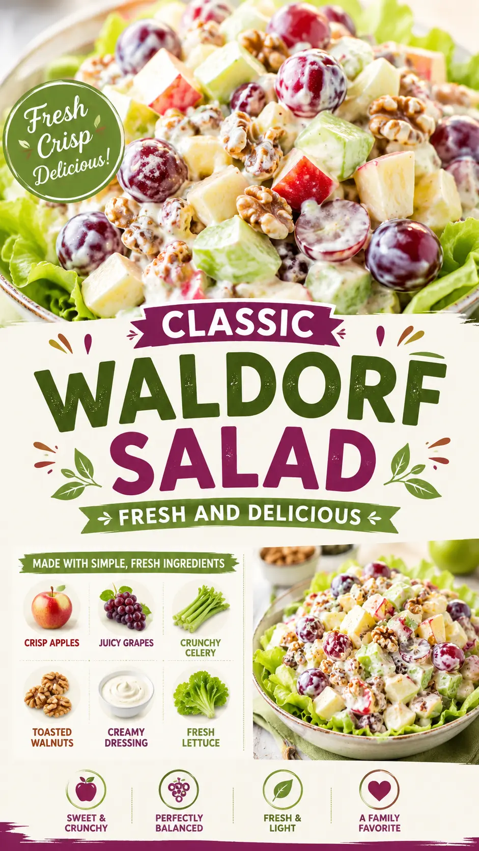 Waldorf Salad: The Ultimate Classic Waldorf Salad Recipe