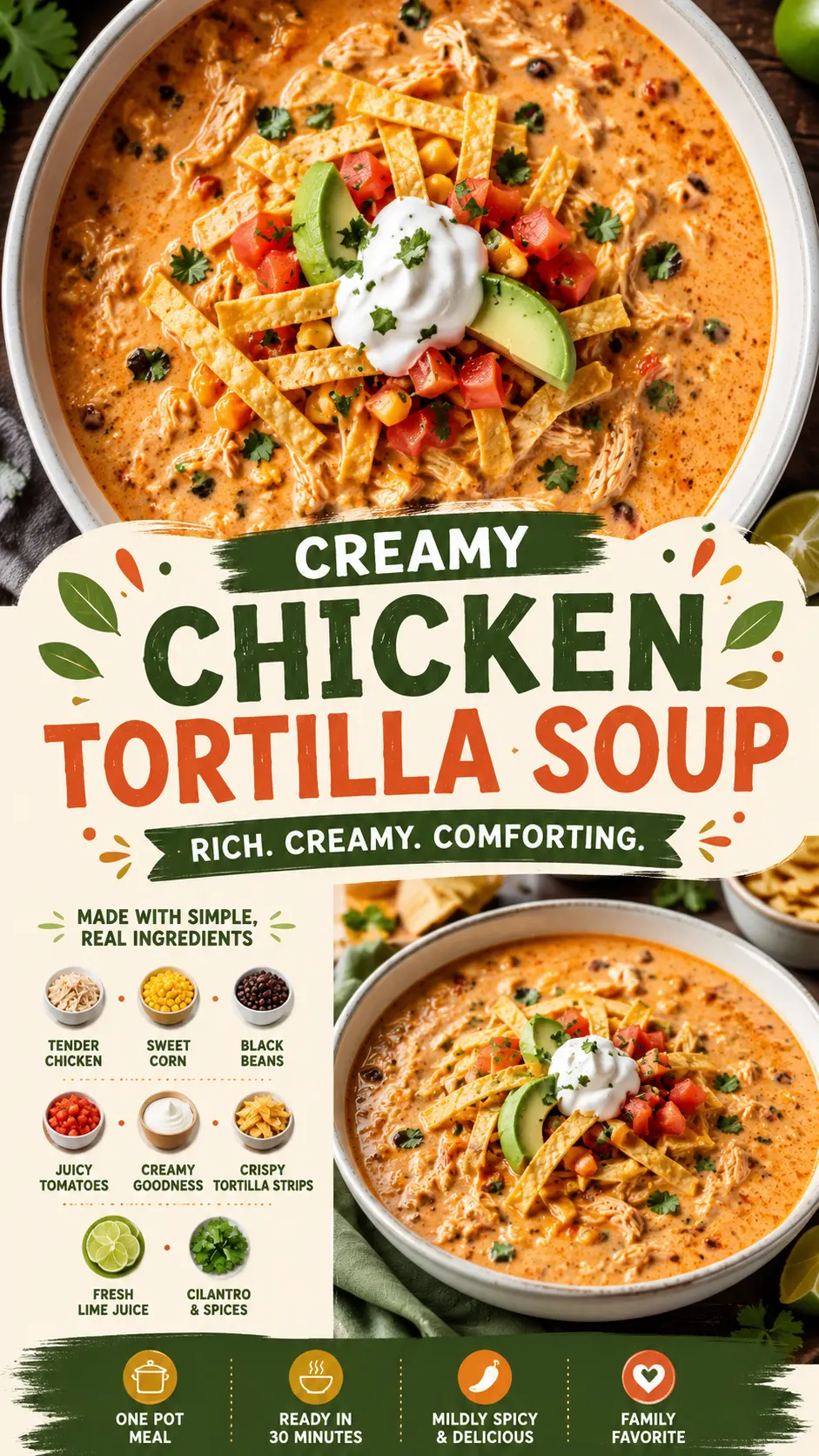 Chicken Tortilla Soup: The Ultimate Easy Chicken Tortilla Soup Recipe