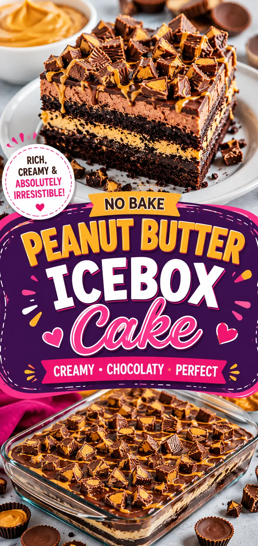 Peanut Butter Icebox Cake