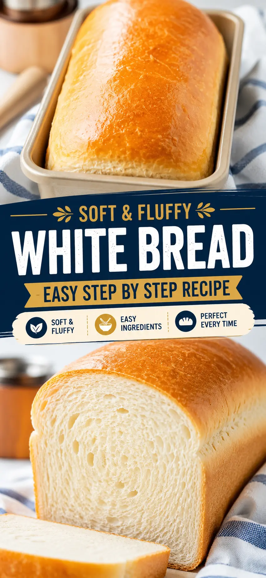 Homemade White Bread Recipe – Soft, Fluffy, and Perfect Every Time
