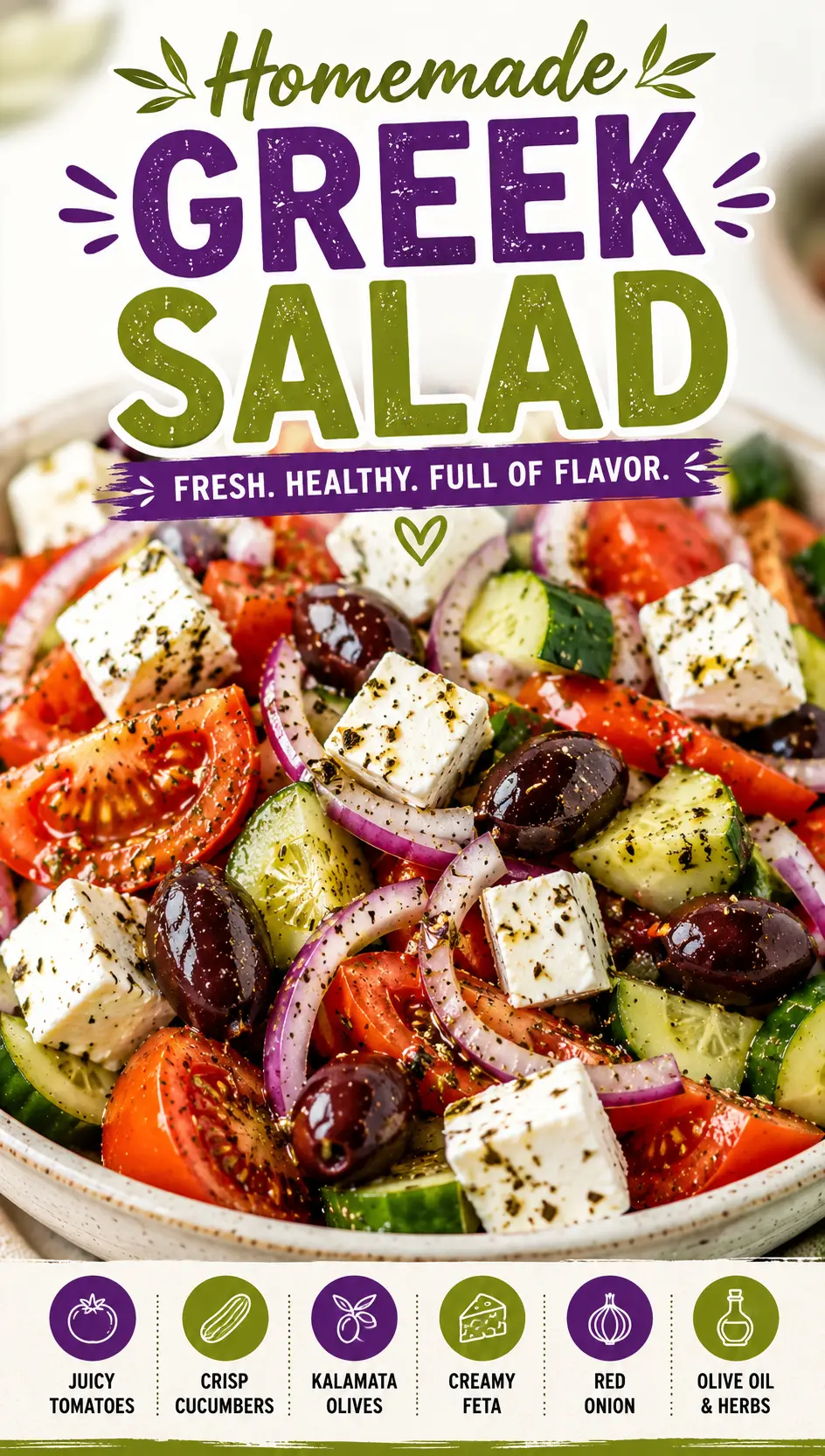 Greek Salad Recipe (Fresh & Authentic Greek Salad at Home)
