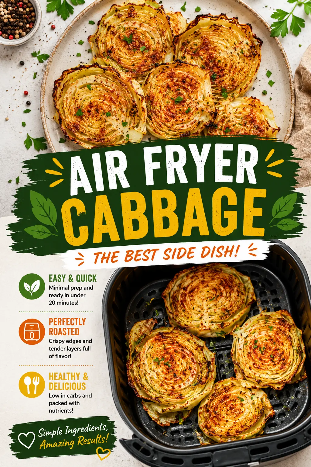 Air Fryer Cabbage