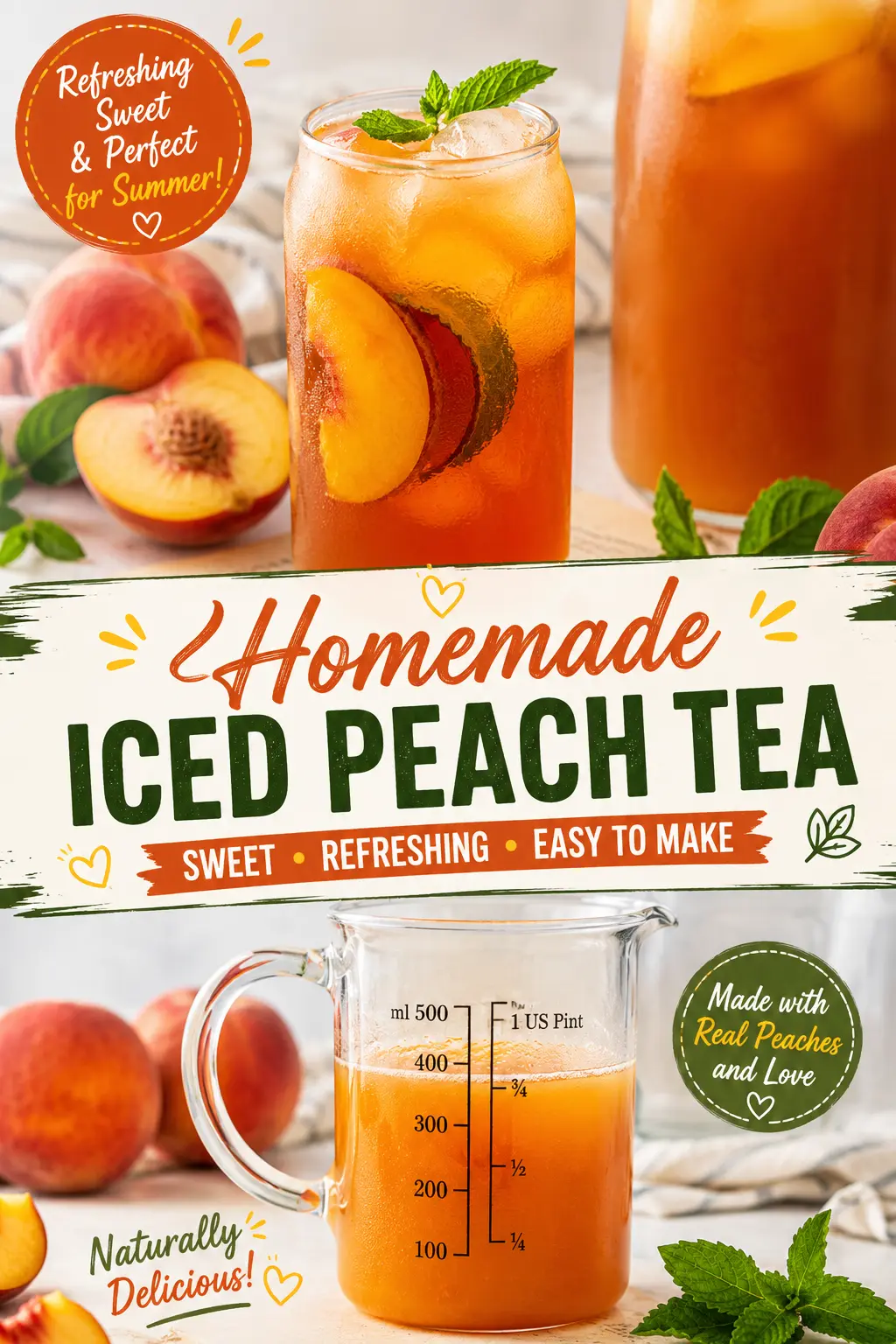 Peach Iced Tea – The Best Homemade Peach Iced Tea Recipe