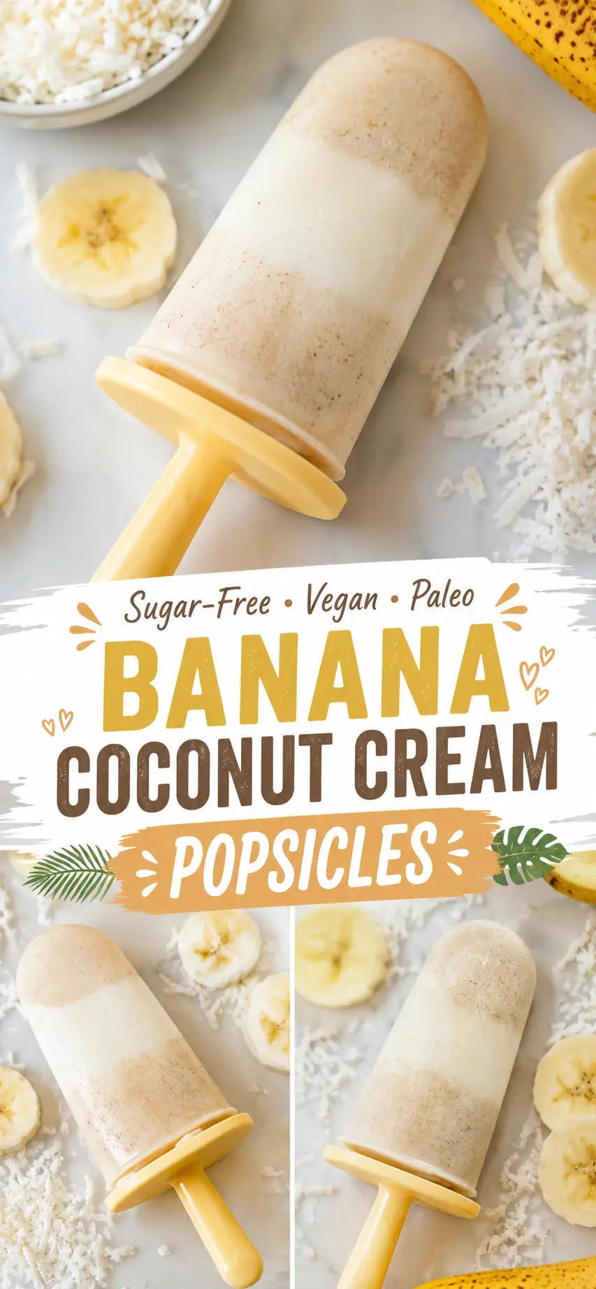 Banana Coconut Popsicles That Taste Creamy, Refreshing, and Naturally Sweet