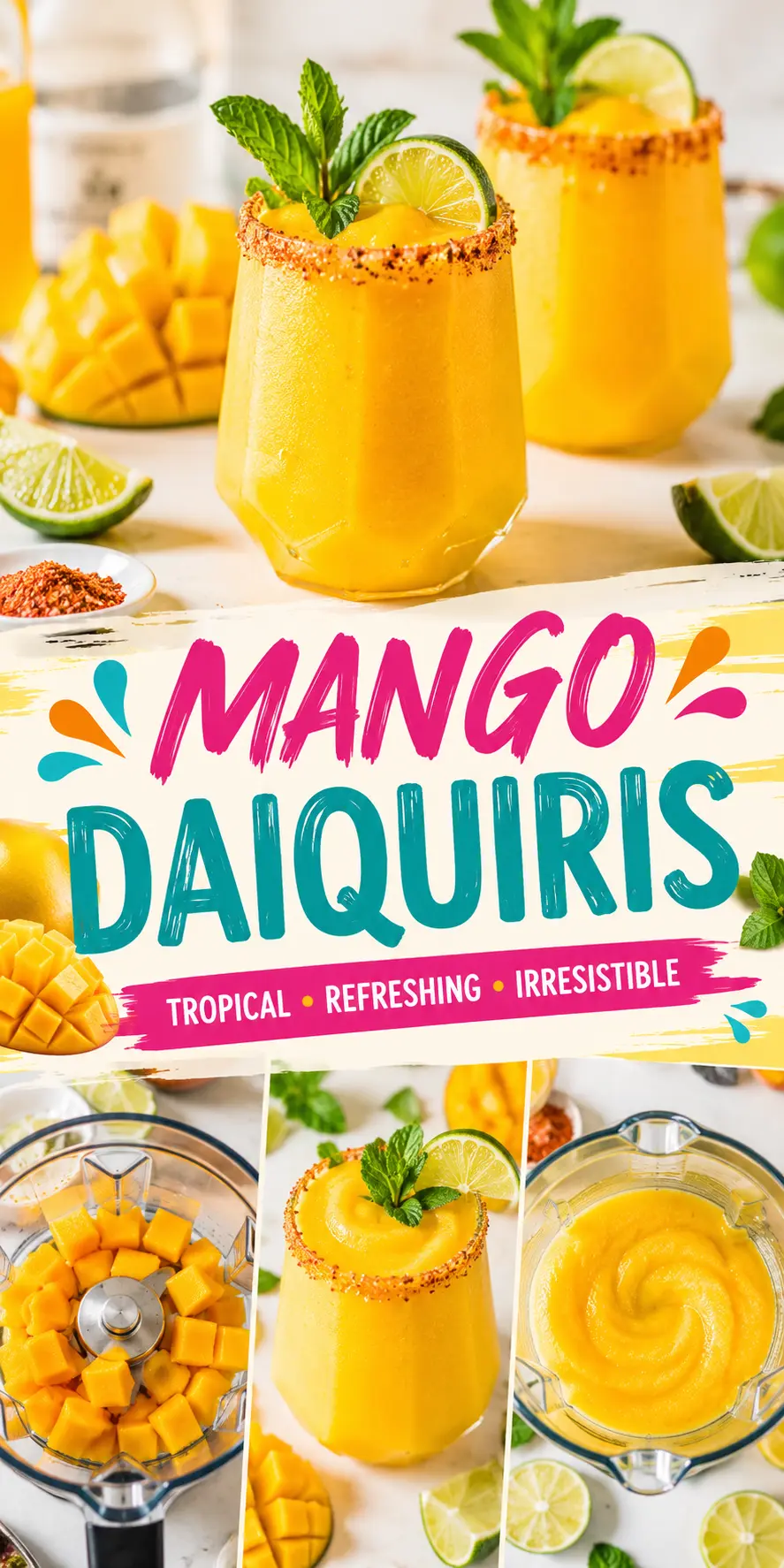 Mango Daiquiri: The Ultimate Frozen Virgin Tropical Mocktail