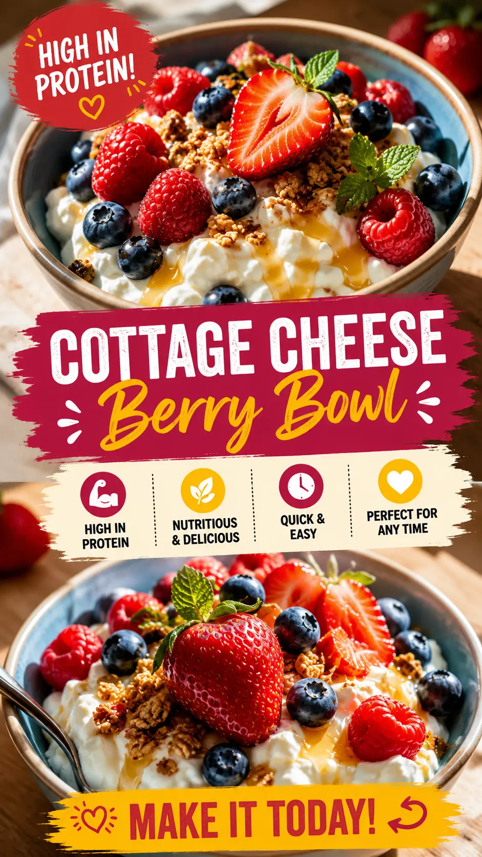 Berry Cottage Cheese Breakfast Bowl: A Fresh High-Protein Breakfast You'll Love