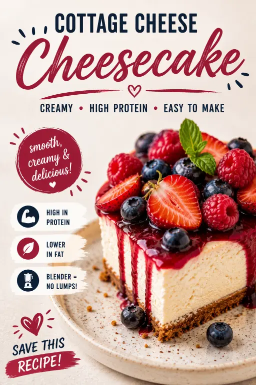 Cottage Cheese Cheesecake: The Best High-Protein Cheesecake Recipe You'll Ever Make