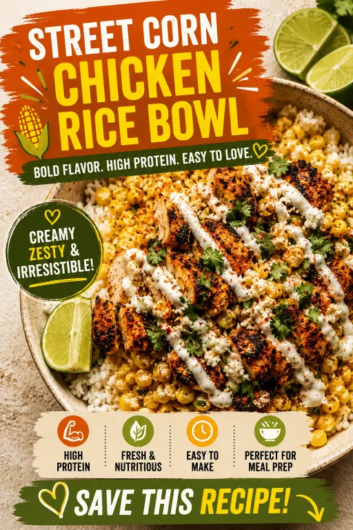 Street Corn Chicken Rice Bowl: The Ultimate High-Protein Weeknight Dinner