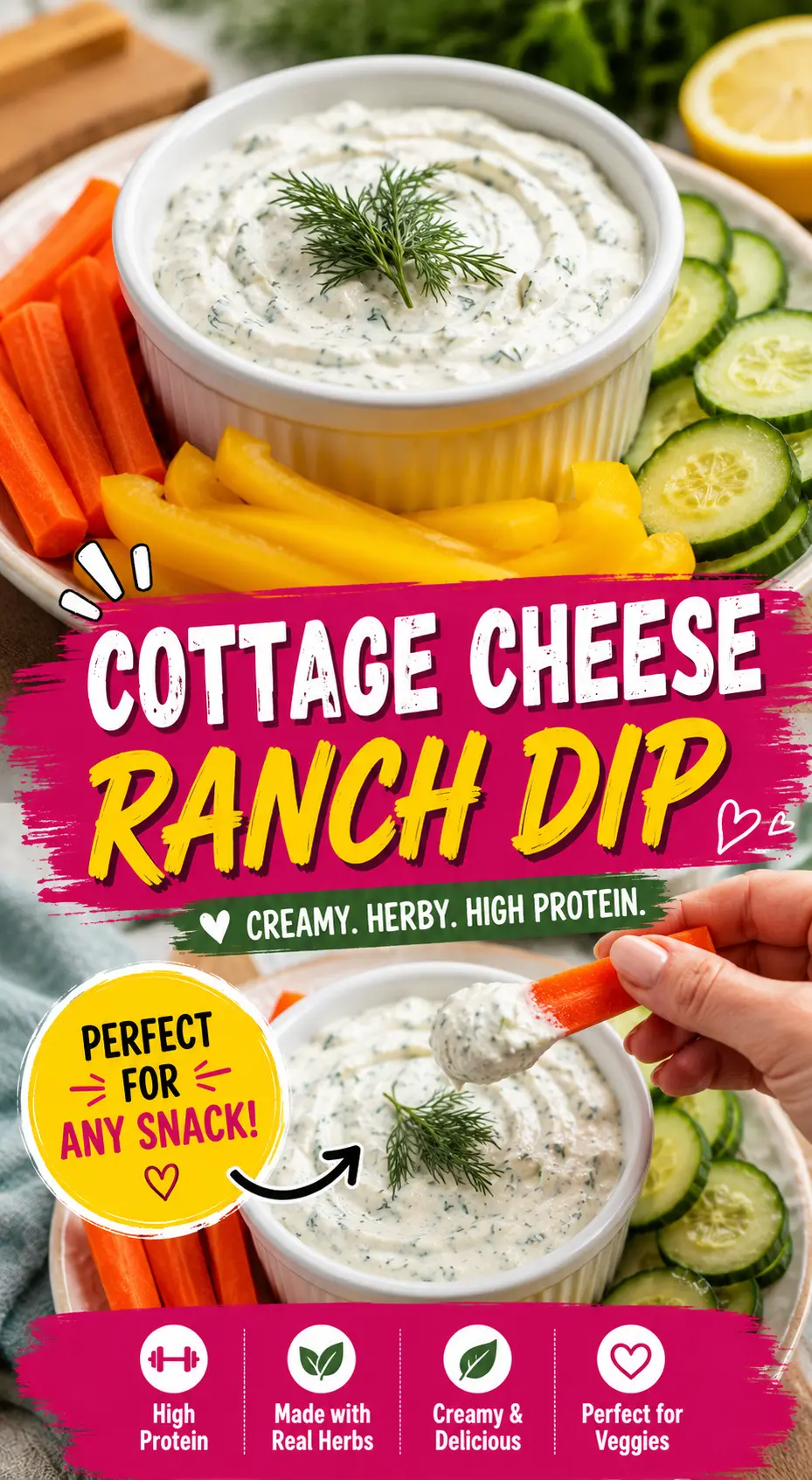 Cottage Cheese Ranch Dip: Creamy, High-Protein Snack You'll Make Again and Again