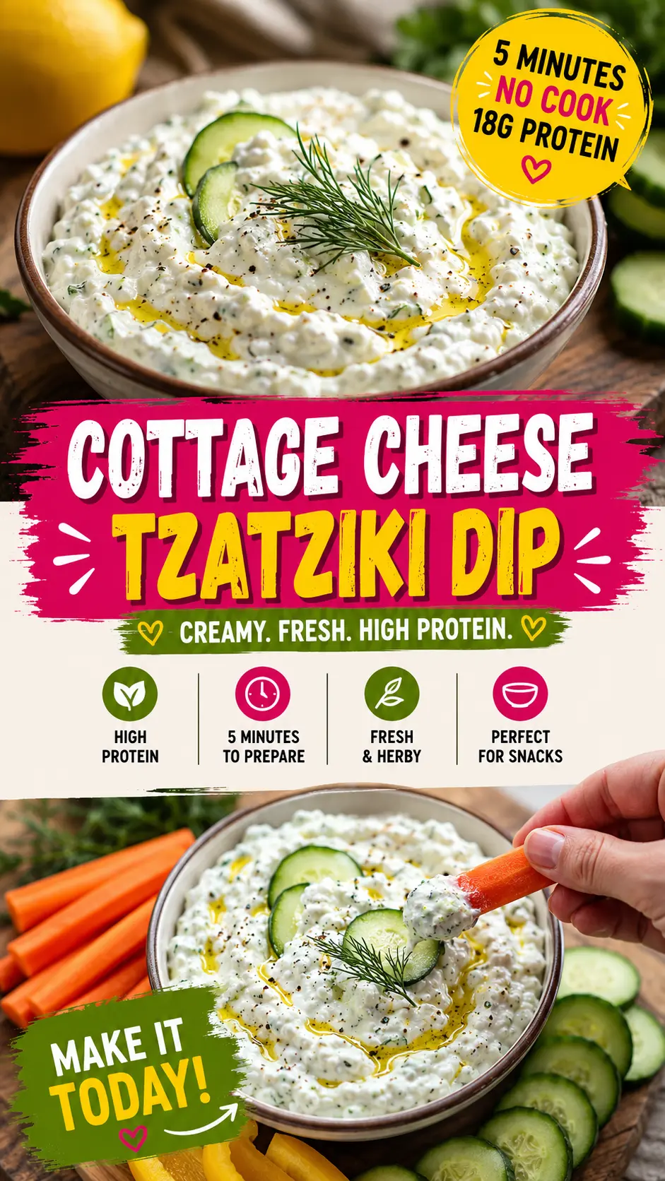 Cottage Cheese Tzatziki: A Creamy, High-Protein Twist on the Classic Greek Dip