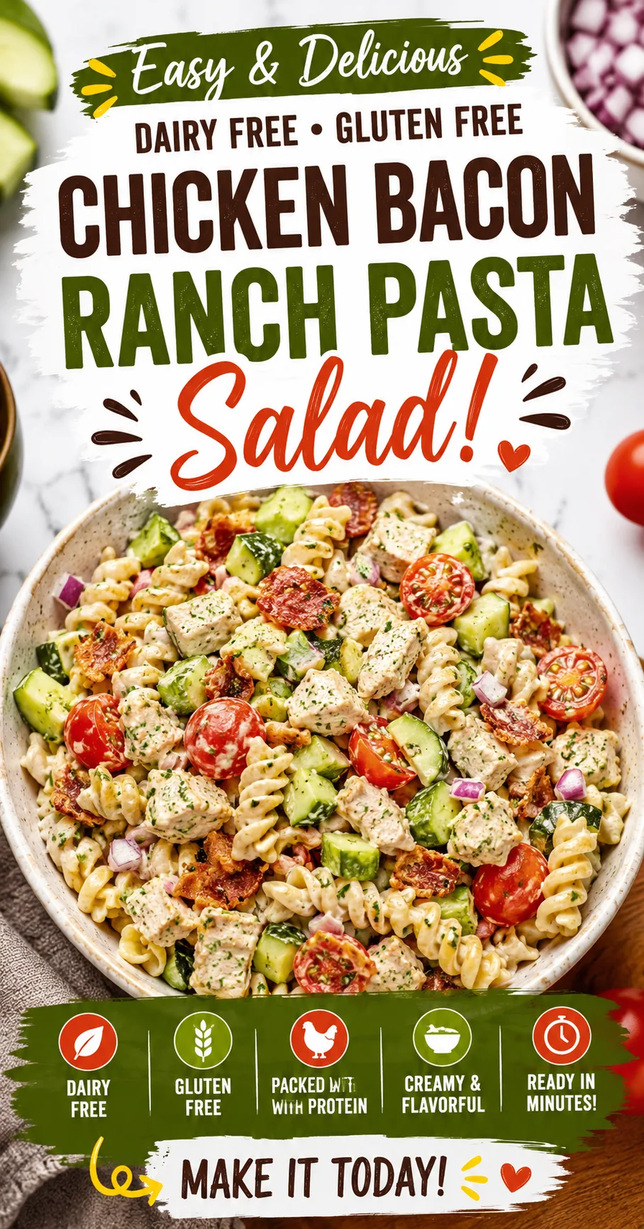 Chicken Bacon Ranch Pasta Salad: Creamy, Easy, and Perfect for Every Gathering