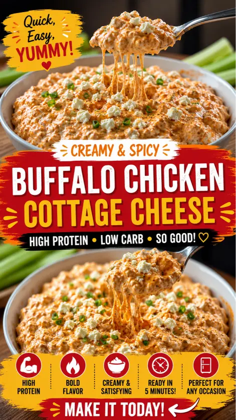 Cottage Cheese Buffalo Chicken Dip: A Creamy High-Protein Game Day Favorite