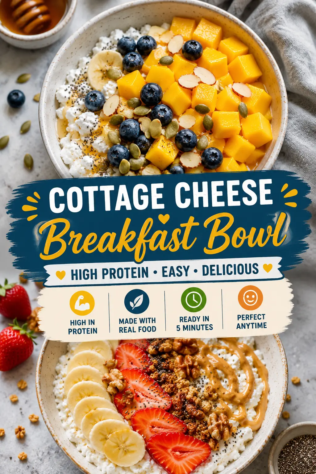 Cottage Cheese Breakfast Bowl: A Healthy High-Protein Breakfast in 5 Minutes