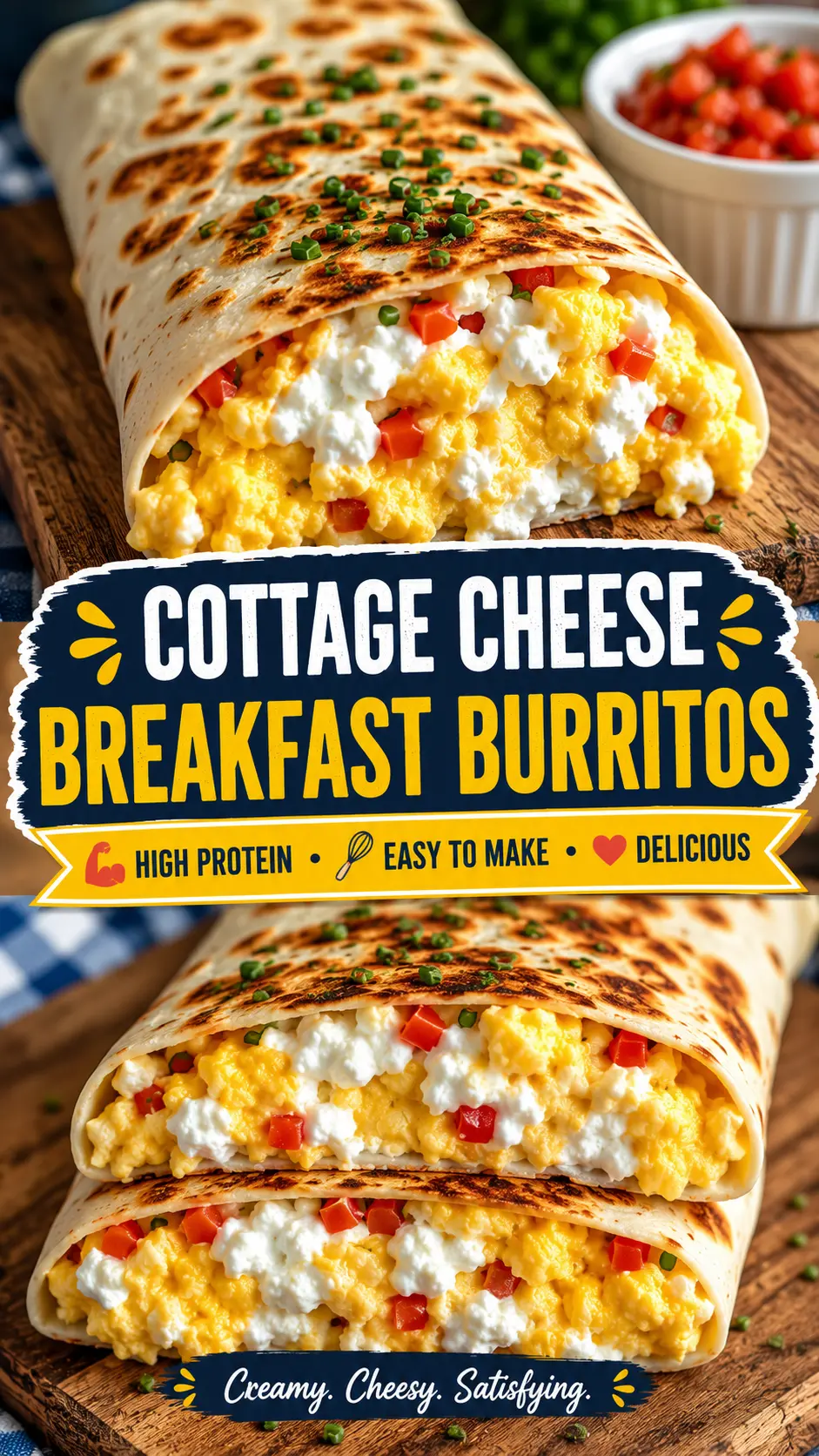 Cottage Cheese Breakfast Burritos: The Ultimate High-Protein Meal Prep Breakfast