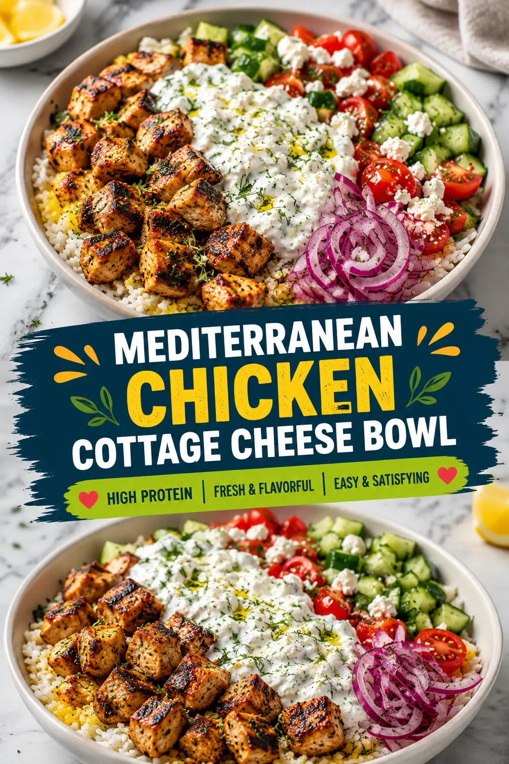 Cottage Cheese Mediterranean Bowl: A Fresh High-Protein Lunch in Just 5 Minutes