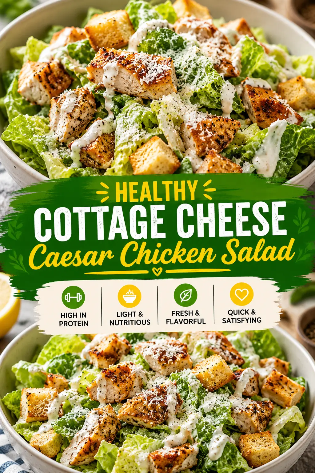 Cottage Cheese Caesar Bowl: A High-Protein Twist on the Classic Caesar Salad