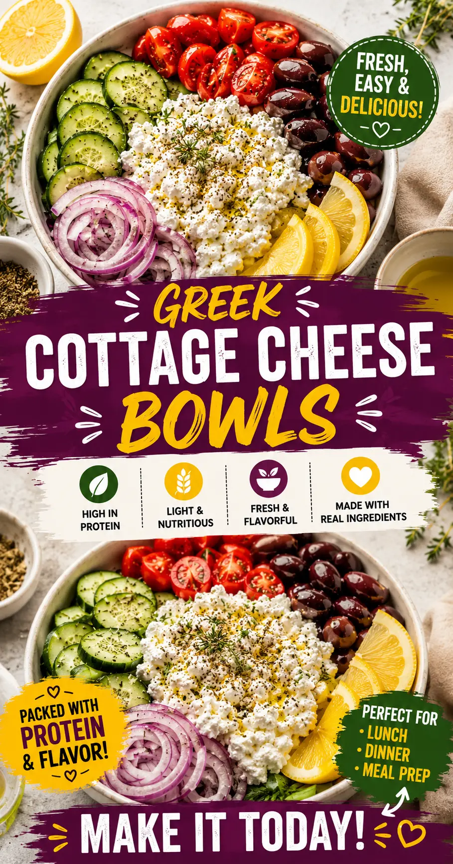 Cottage Cheese Veggie Bowls: A Colorful High-Protein Meal You'll Make Again